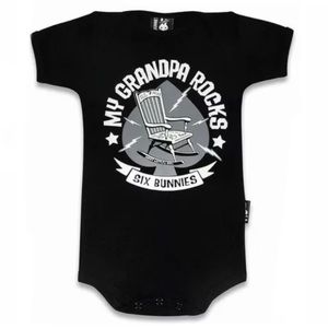 Baby One Piece Onesie My Grandpa Rocks Romper Rock n Roll Grandparents 6-12m